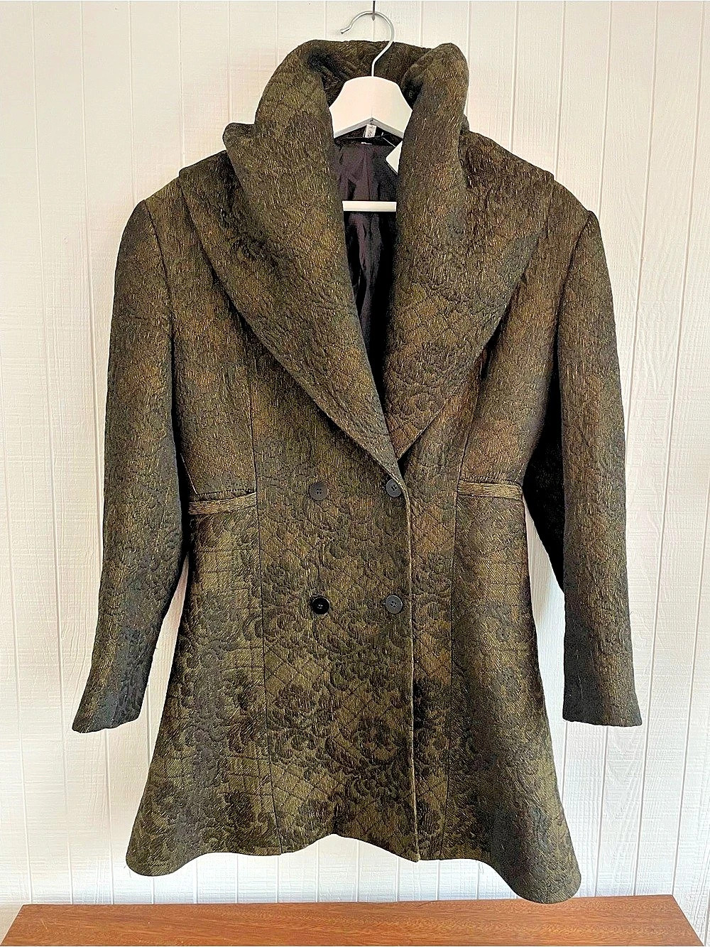 Vintage Designer Callaghan Made in Italy Brocade Jacquard Statement Jacket